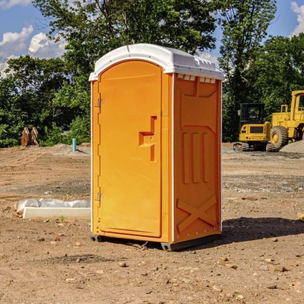 how often are the portable restrooms cleaned and serviced during a rental period in Union